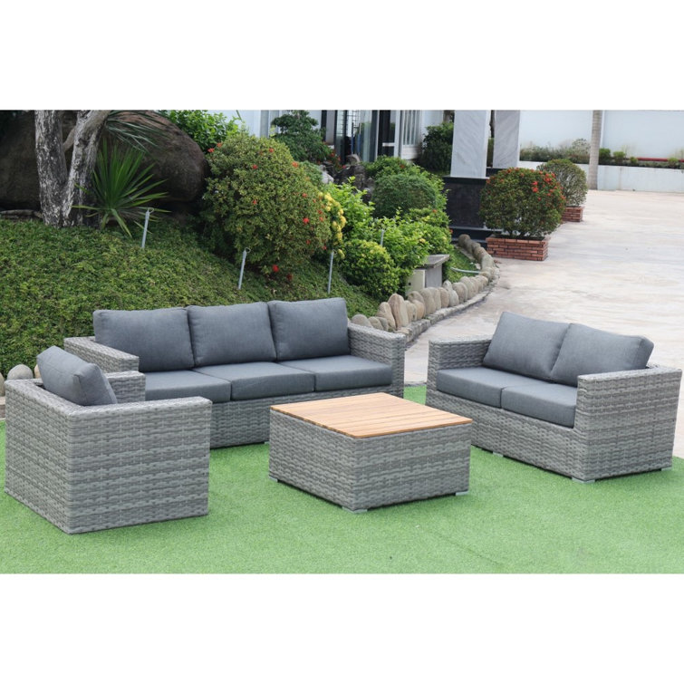 Grey patio conversation sets hot sale